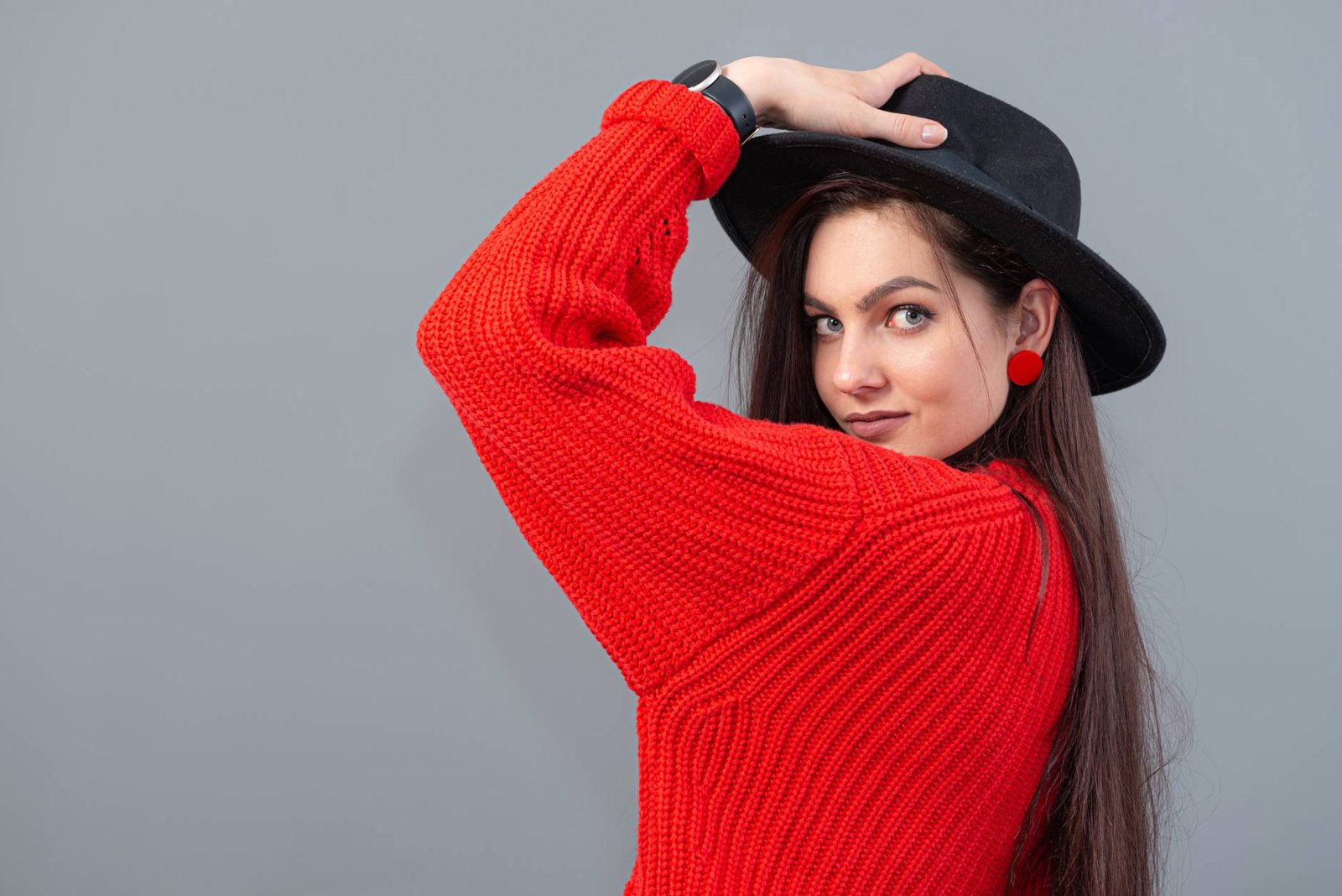 portrait-young-woman-red-hat-against-white-background
